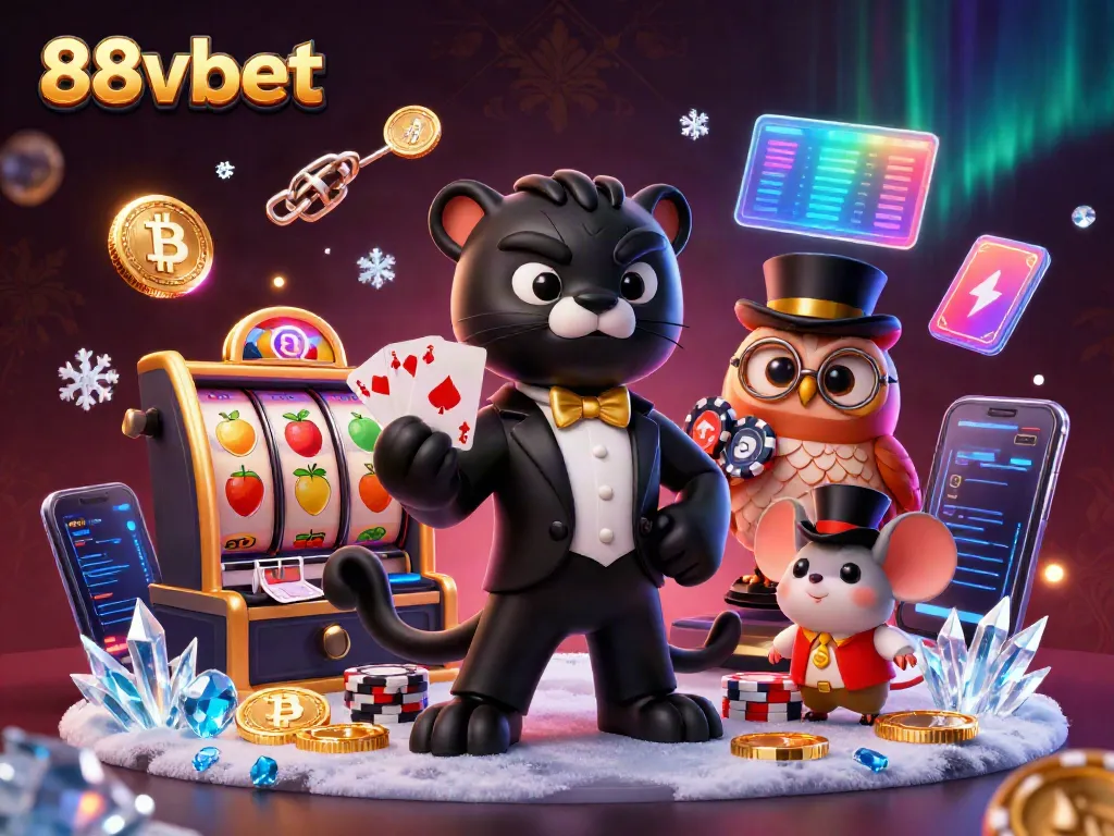 Experience the thrill of 88vbet with a stylish panther dealer and gaming elements.