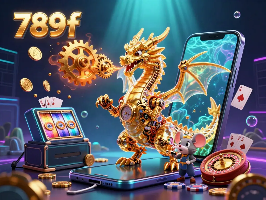 Engage in thrilling 789f gaming experiences with golden dragon and vibrant casino elements.