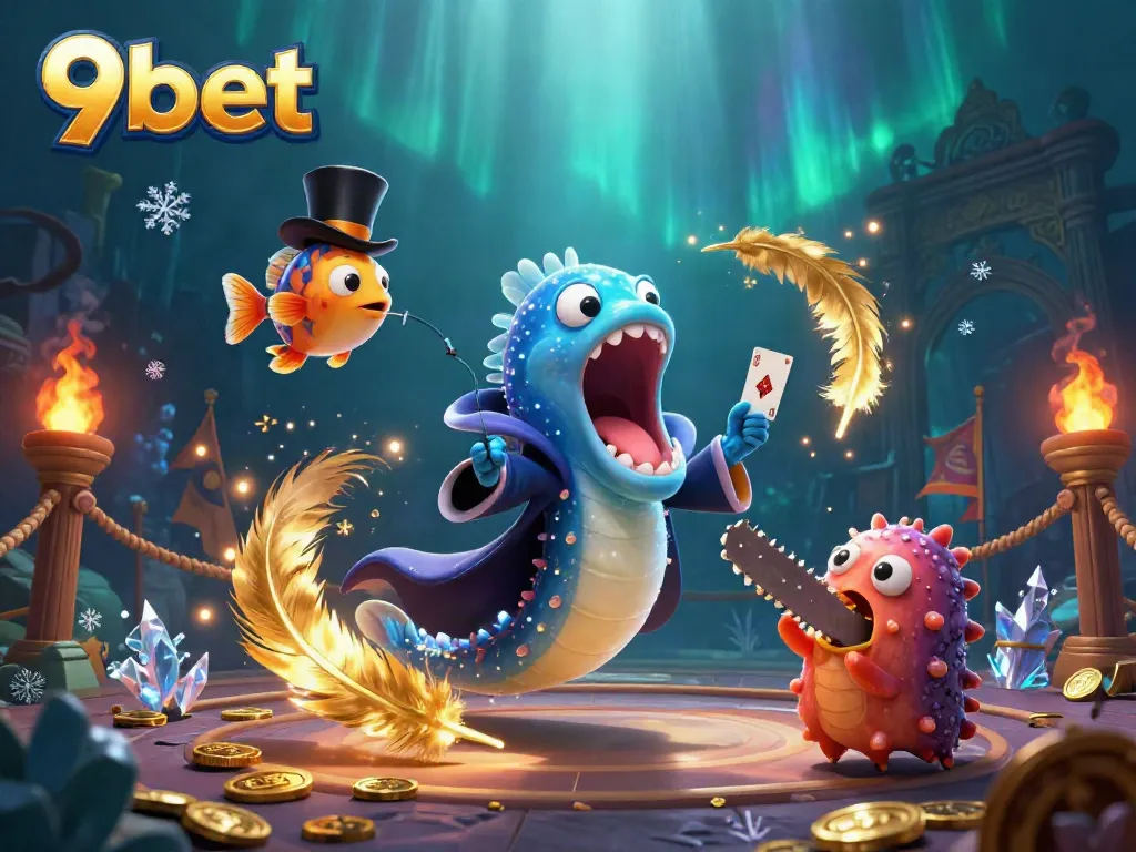 Experience thrilling 9bet casino adventure with a magical underwater scene featuring sea creatures.