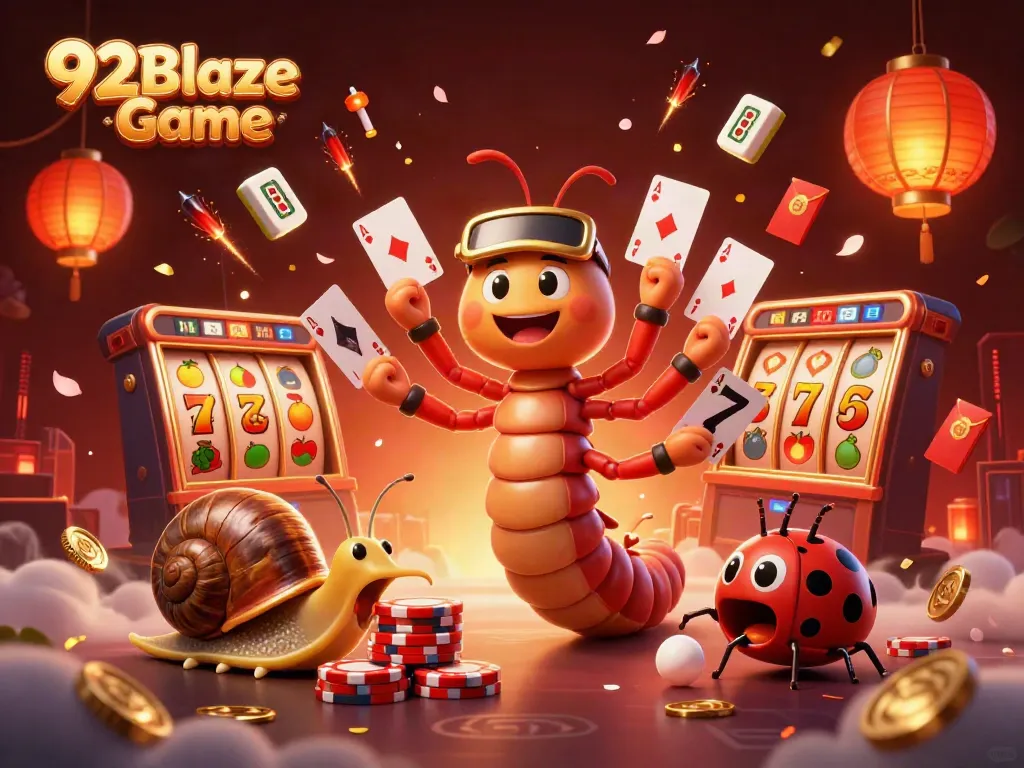 Experience the vibrant excitement of the 92Blaze Game with lively characters and dynamic slot elements.