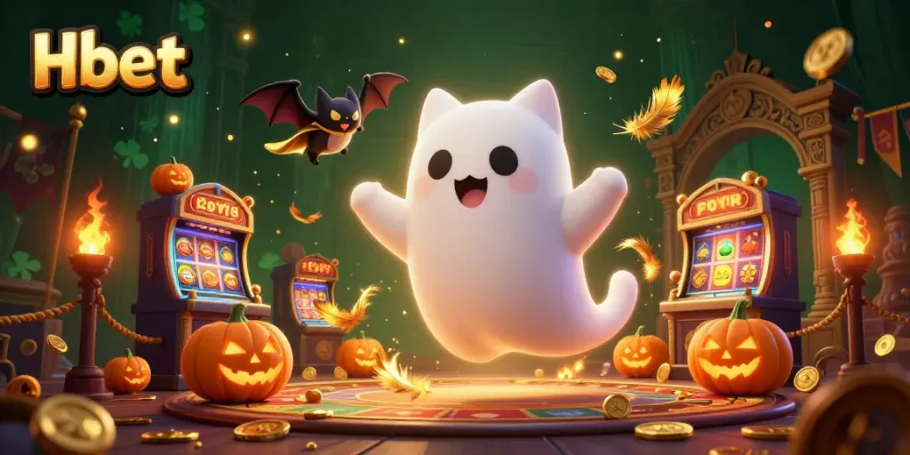 Engage in immersive gameplay at Hbet with a magical casino scene featuring vibrant characters and dynamic gambling elements.