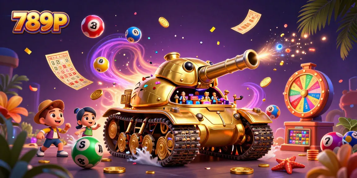 Engage in exhilarating gaming at 789P with vibrant action from colorful lottery balls and a miniature casino.