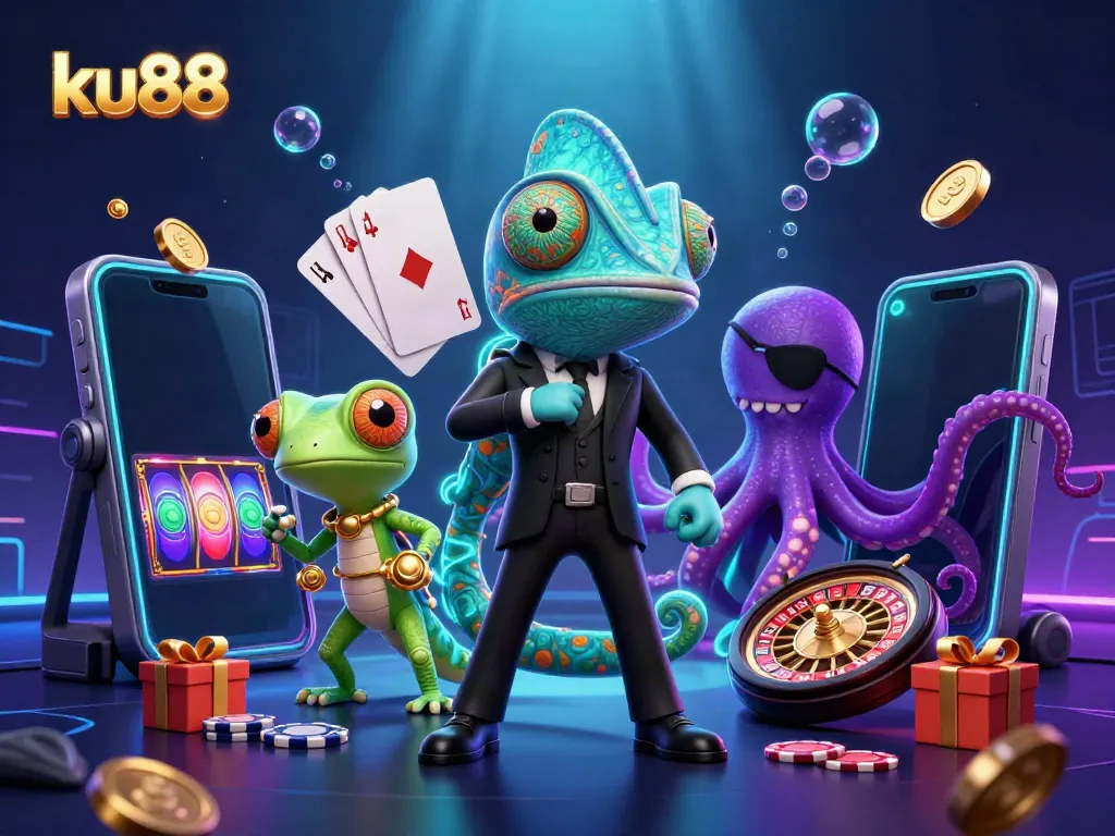 Engage in thrilling betting experiences at ku88 with vibrant characters and exciting casino elements.